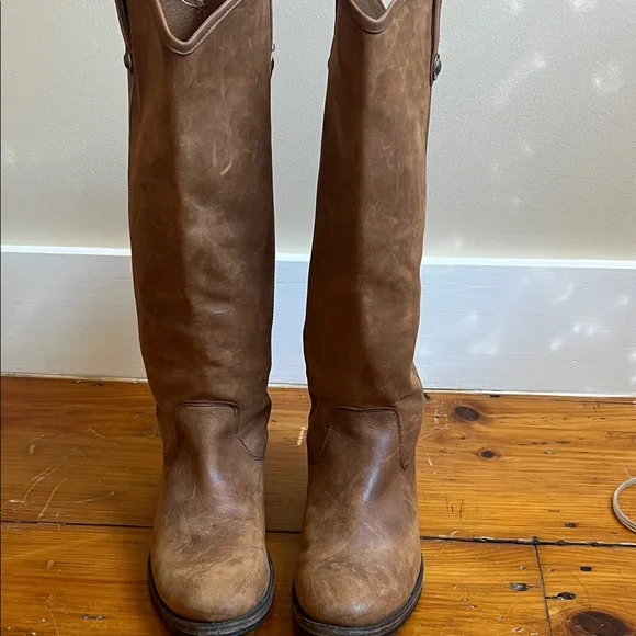 Frye Brown Leather Knee-High Boots - Picture 5 of 8